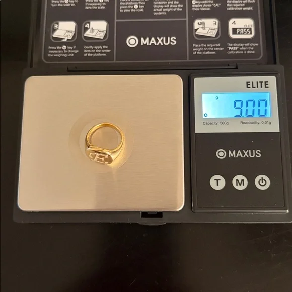 David Yurman Initial “E” Pinky Ring - 18K yellow gold & diamond - Picture 12 of 15